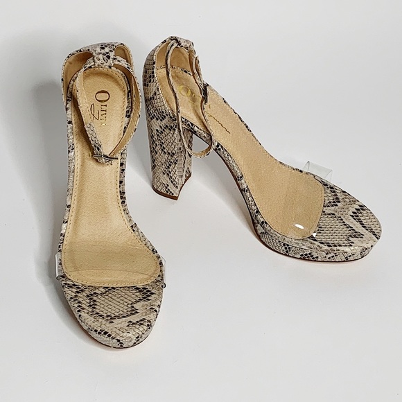 Snakeskin block heels - Picture 2 of 3